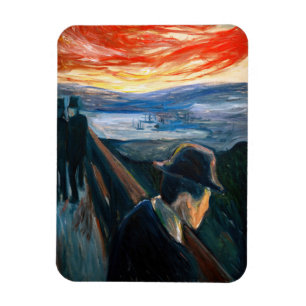 Edvard Munch - Sick Mood op zonsondergang, wanhoop Magneet