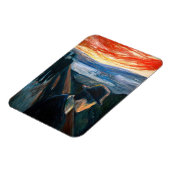 Edvard Munch - Sick Mood op zonsondergang, wanhoop Magneet (Linkerzijde)