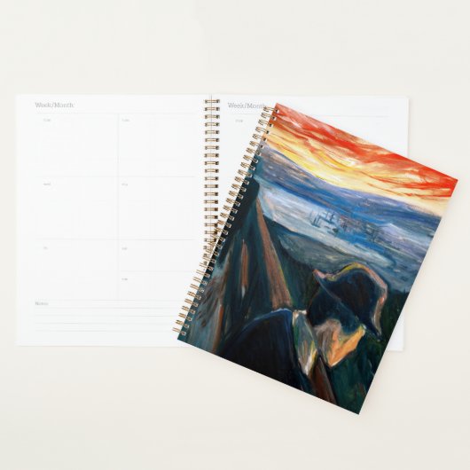 Edvard Munch - Sick Mood op zonsondergang, wanhoop Planner (Display)