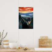 Edvard Munch - Sick Mood op zonsondergang, wanhoop Poster (Keuken)