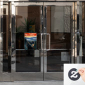 Edvard Munch - Sick Mood op zonsondergang, wanhoop Raamsticker (Kantoordeur)