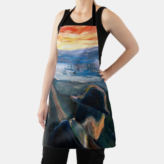 Edvard Munch - Sick Mood op zonsondergang, wanhoop Schort (Insitu)