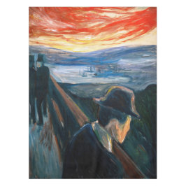Edvard Munch - Sick Mood op zonsondergang, wanhoop Tafelkleed