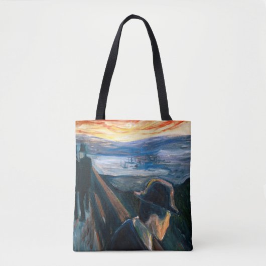 Edvard Munch - Sick Mood op zonsondergang, wanhoop Tote Bag (Voorkant)