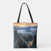 Edvard Munch - Sick Mood op zonsondergang, wanhoop Tote Bag (Achterkant)