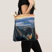 Edvard Munch - Sick Mood op zonsondergang, wanhoop Tote Bag (Dichtbij)
