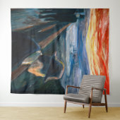 Edvard Munch - Sick Mood op zonsondergang, wanhoop Wandkleed (In Situ (horizontaal))