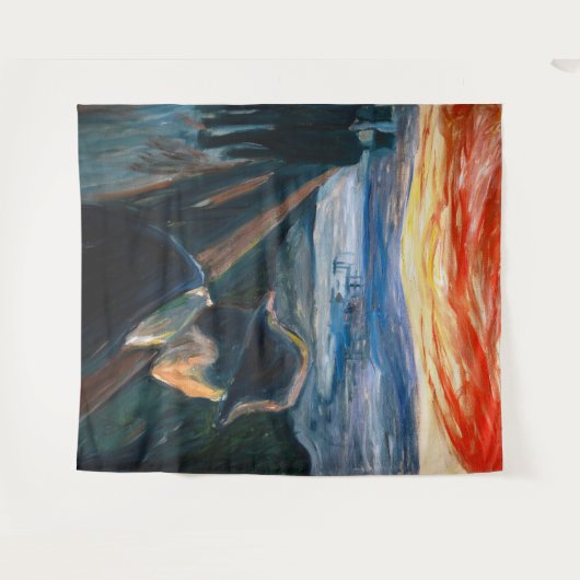 Edvard Munch - Sick Mood op zonsondergang, wanhoop Wandkleed (Voorkant (horizontaal))