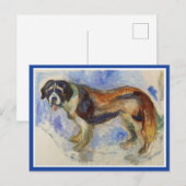 Edvard Munch, St. Bernard Dog Painting Briefkaart (Voorkant / Achterkant)
