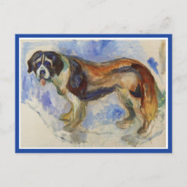 Edvard Munch, St. Bernard Dog Painting Briefkaart