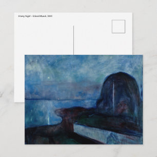 Edvard Munch - Sterrennacht 1893 Briefkaart