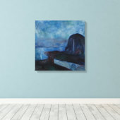 Edvard Munch - Sterrennacht 1893 Canvas Afdruk (Insitu (Houten vloer))