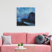 Edvard Munch - Sterrennacht 1893 Canvas Afdruk (Insitu (Woonkamer))