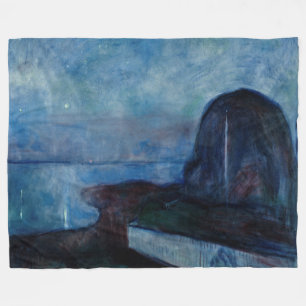 Edvard Munch - Sterrennacht 1893 Fleece Deken