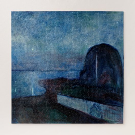 Edvard Munch - Sterrennacht 1893 Legpuzzel (Verticaal)
