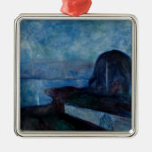 Edvard Munch - Sterrennacht 1893 Metalen Ornament (Voorkant)