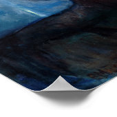 Edvard Munch - Sterrennacht 1893 Poster (Hoek)