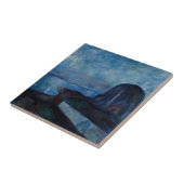 Edvard Munch - Sterrennacht 1893 Tegeltje (Zijkant)