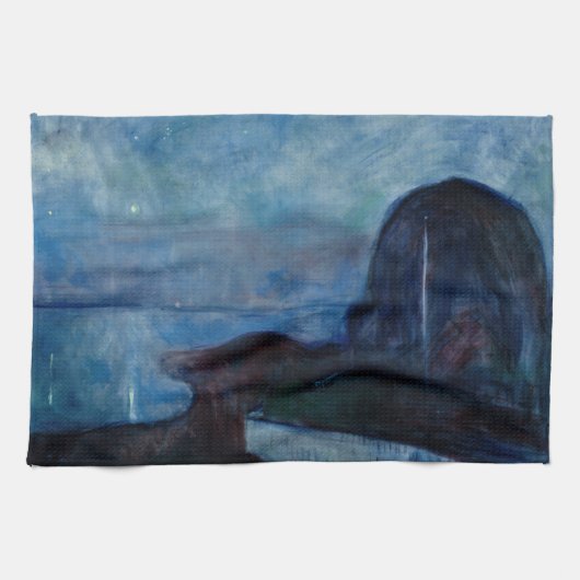 Edvard Munch - Sterrennacht 1893 Theedoek (Horizontaal)