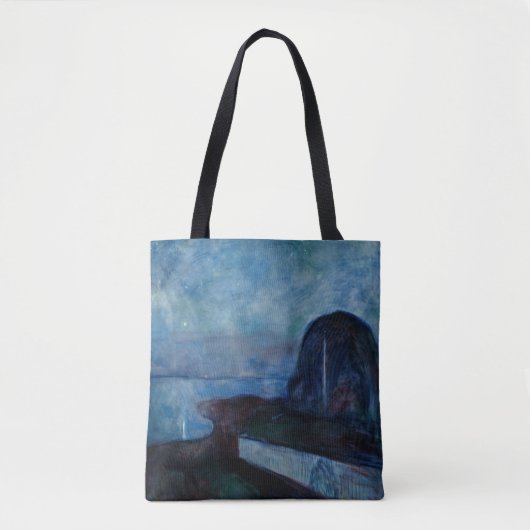 Edvard Munch - Sterrennacht 1893 Tote Bag (Voorkant)