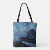 Edvard Munch - Sterrennacht 1893 Tote Bag (Achterkant)