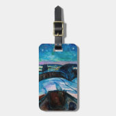 Edvard Munch - Sterrennacht 1922 Bagagelabel (Voorkant verticaal)