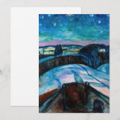 Edvard Munch - Sterrennacht 1922 Bedankkaart (Voorkant / Achterkant)