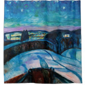 Edvard Munch - Sterrennacht 1922 Douchegordijn (Voorkant)