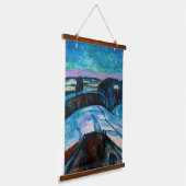 Edvard Munch - Sterrennacht 1922 Hangend Wandkleed (Gebogen)