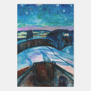Edvard Munch - Sterrennacht 1922 Inpakpapier Vel