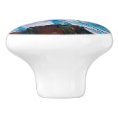 Edvard Munch - Sterrennacht 1922 Keramische Knop (Zijkant)