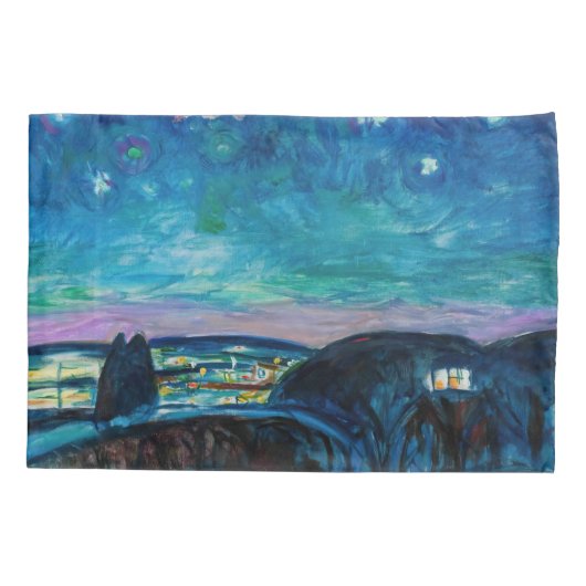 Edvard Munch - Sterrennacht 1922 Kussensloop (Achterkant)
