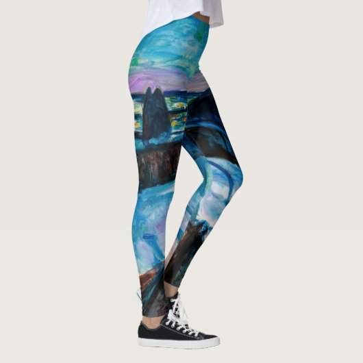 Edvard Munch - Sterrennacht 1922 Leggings (Rechts)