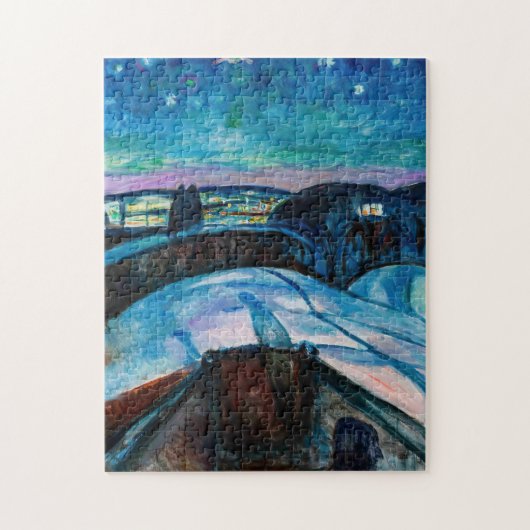Edvard Munch - Sterrennacht 1922 Legpuzzel (Verticaal)