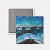 Edvard Munch - Sterrennacht 1922 Magneet (Voorkant / Achterkant)