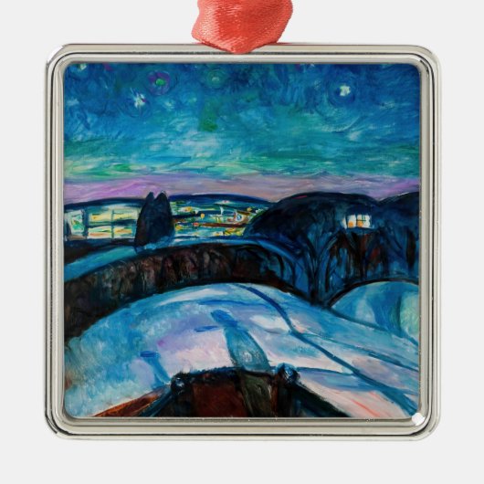 Edvard Munch - Sterrennacht 1922 Metalen Ornament (Voorkant)