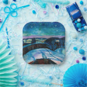 Edvard Munch - Sterrennacht 1922 Papieren Bordje (Feest)