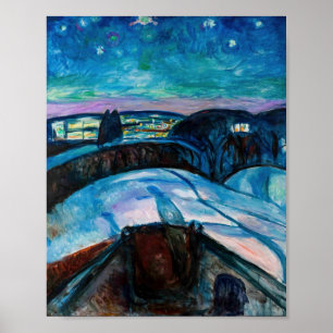 Edvard Munch - Sterrennacht 1922 Poster