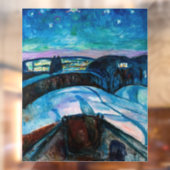 Edvard Munch - Sterrennacht 1922 Raamsticker (Vel 2)