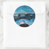 Edvard Munch - Sterrennacht 1922 Ronde Sticker (Tas)