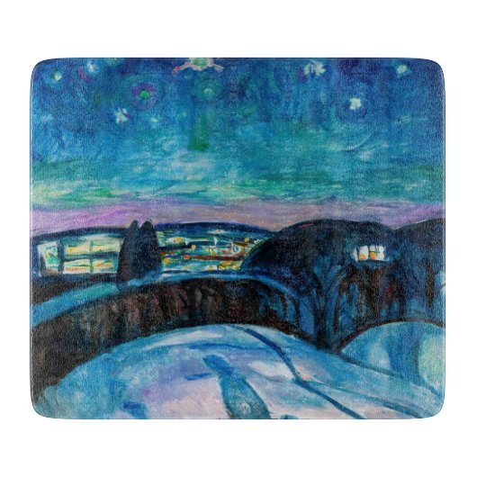 Edvard Munch - Sterrennacht 1922 Snijplank (Voorkant)