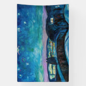 Edvard Munch - Sterrennacht 1922 Spandoek (Verticaal)