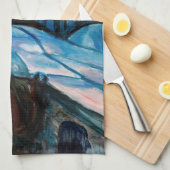 Edvard Munch - Sterrennacht 1922 Theedoek (Quarter Fold)