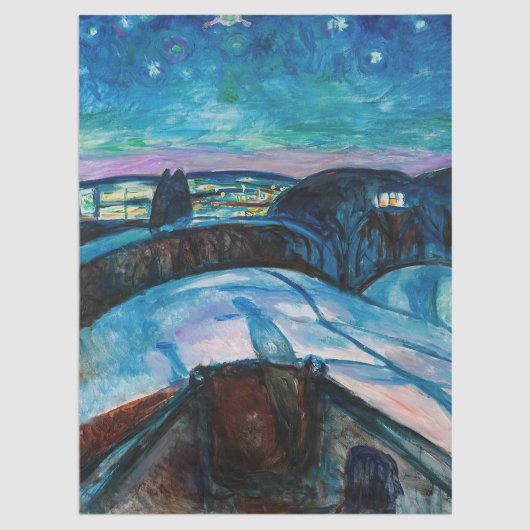 Edvard Munch - Sterrennacht 1922 Tissuepapier