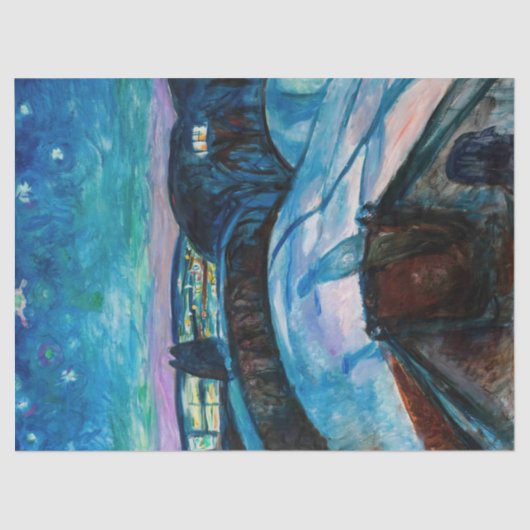 Edvard Munch - Sterrennacht 1922 Tissuepapier (Voorkant)