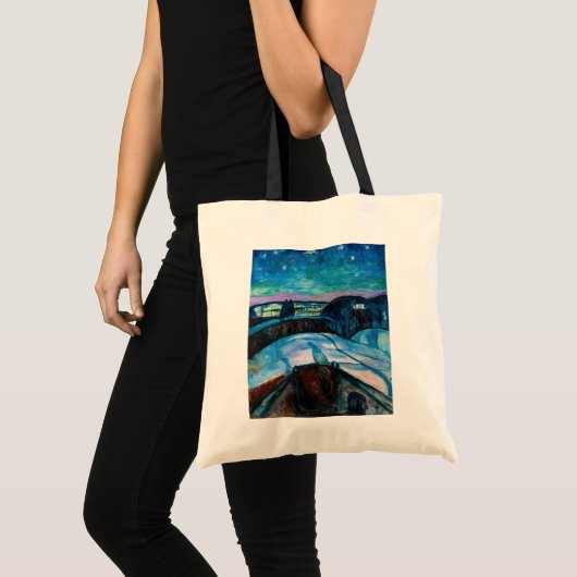 Edvard Munch - Sterrennacht 1922 Tote Bag (Voorkant (product))