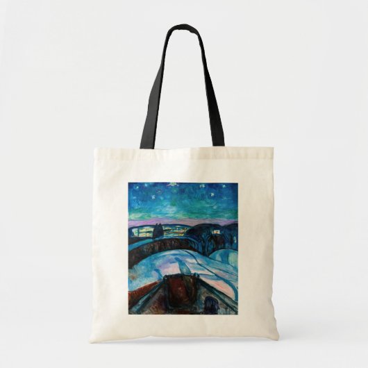 Edvard Munch - Sterrennacht 1922 Tote Bag (Voorkant)