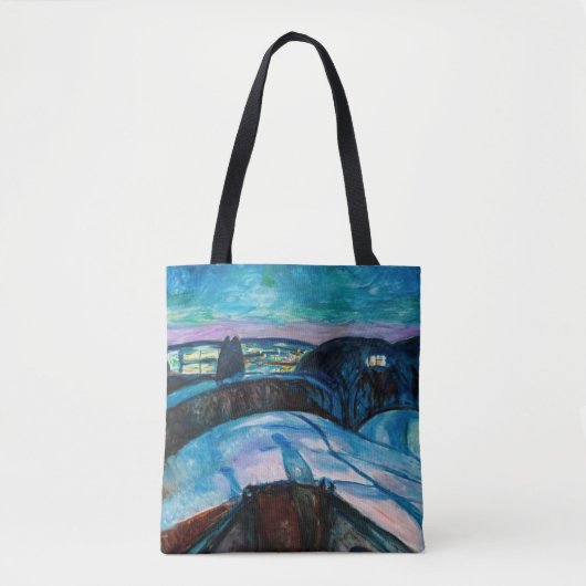 Edvard Munch - Sterrennacht 1922 Tote Bag (Voorkant)