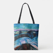 Edvard Munch - Sterrennacht 1922 Tote Bag (Achterkant)