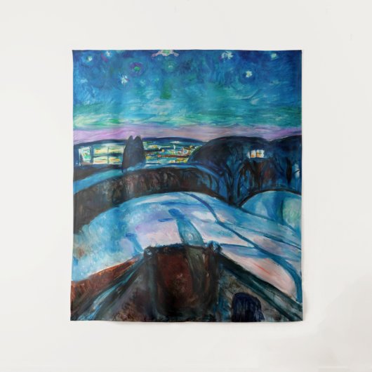 Edvard Munch - Sterrennacht 1922 Wandkleed (Voorkant)